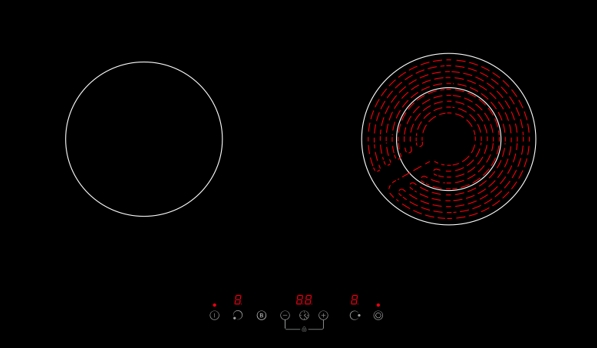 infrad& induction cooker 2hob