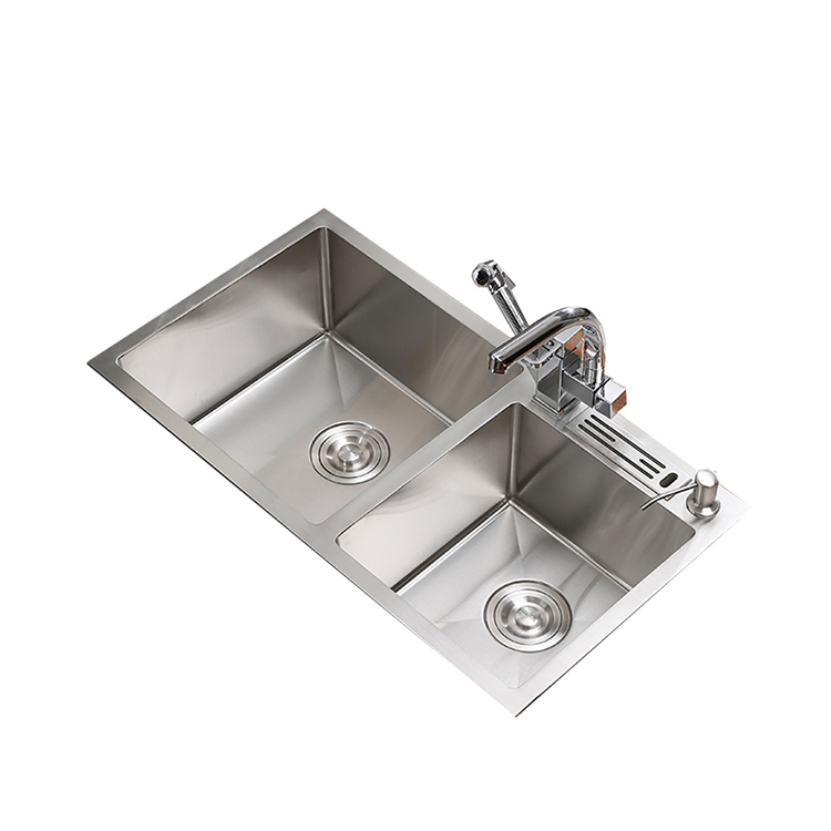 Stainless steel 304 Topmount double bowl kitchen sink 60/40