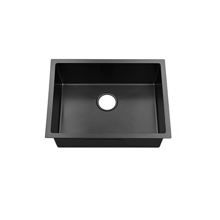 Stainless steel 304 PVD Black undermount kitchen handmade single bowl sink 5846