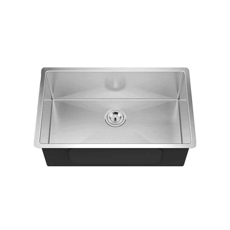 Stainless steel 304 Satin Undermount kitchen handmade single bowl sink