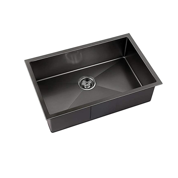 CUPC Stainless steel 304 Nano Black Undermount kitchen handcrafted single bowl sink 3118